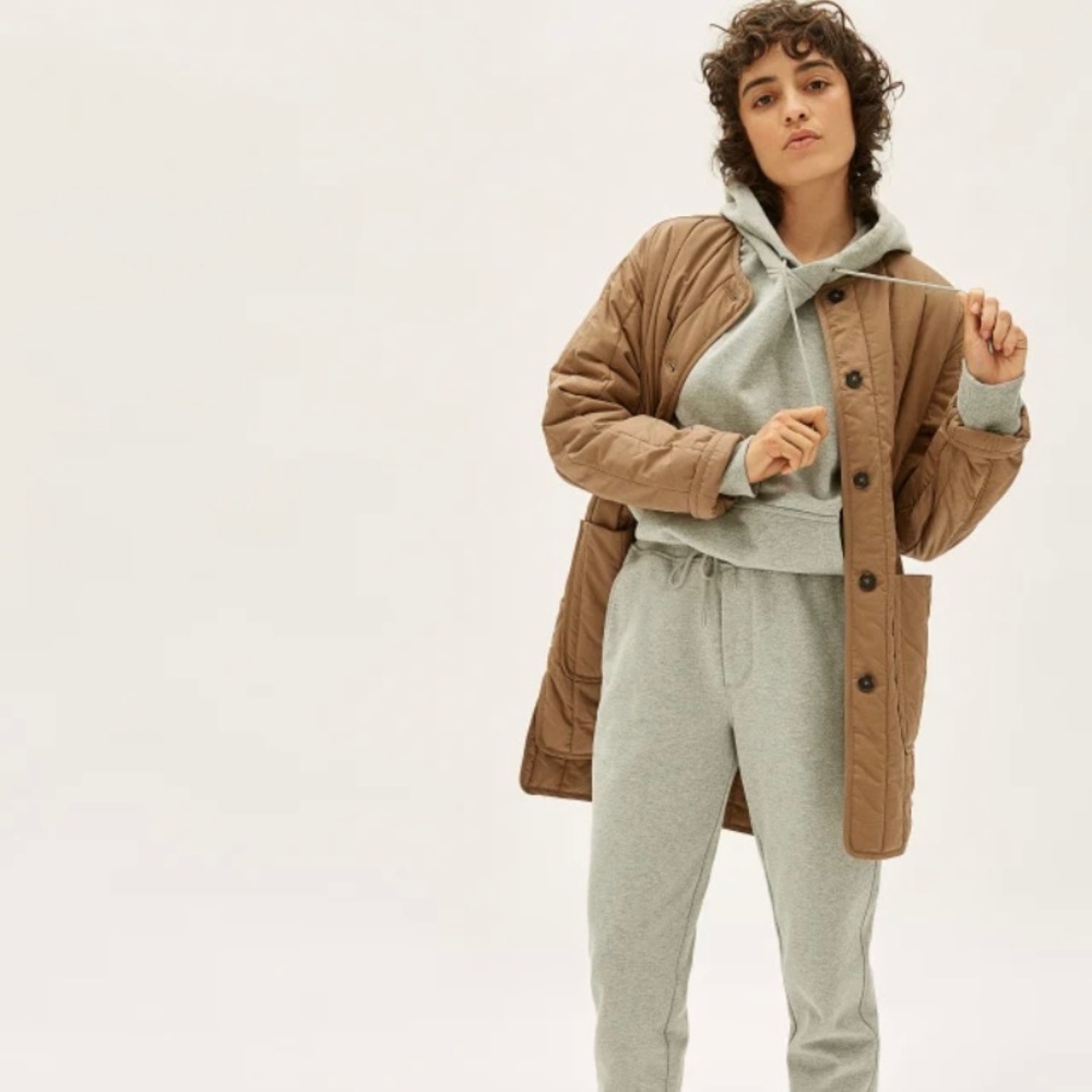 Everlane cotton quilted jacket.